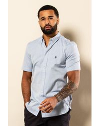 French Connection - Cotton Short Sleeve Oxford Shirt - Lyst