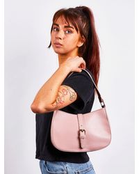 SVNX - Pu Leather Rounded Shoulder Bag With Strap Fastening In Vintage Pink - Lyst