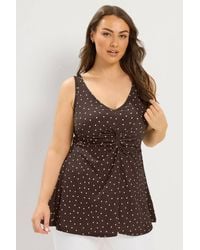 Yours - Knot Front Vest Top - Lyst