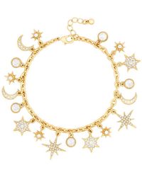 Mood - Gold Crystal Celestial Charm Bracelet - Lyst