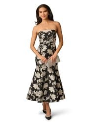 Adrianna Papell - Floral Jacquard Dress - Lyst