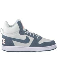 Nike - Court Borough Premium Leather Mid Cut Trainers - Lyst