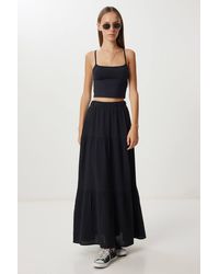 Happiness İstanbul - High Waist A-Line Maxi Skirt - Lyst