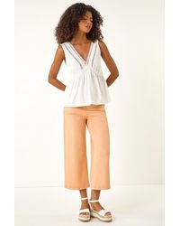 D.u.s.k - Denim Pocket Detail Wide Leg Culotte - Lyst