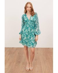 Lovedrobe - Long Sleeve Shirred Empire Waist Mini Dress - Lyst