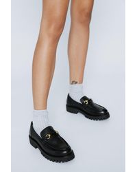 Nasty Gal - Real Leather Penny Loafers - Lyst
