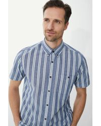 MAINE - Texture Double Stripe Shirt - Lyst