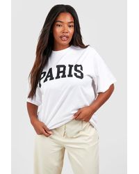 Boohoo - Plus Paris Printed T-shirt - Lyst