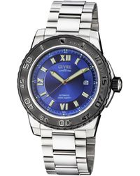 Gevril - Seacloud Swiss Automatic Blue Dial Stainless Steel Watch - Lyst