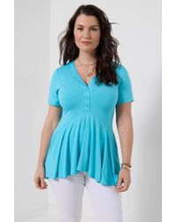 Joe Browns - Jersey Tunic Top With Button Detail & High-Low Hem - Lyst