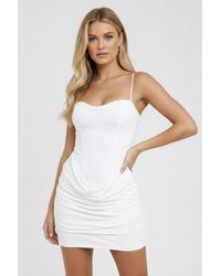 Stylewise - Ruched Corset Mini Dress - Lyst