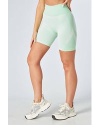 Twill Active - Recycled Colour Block Body Fit Cycling Shorts - Green - Lyst