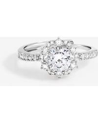Jon Richard - Rhodium Plated Statement Crystal Engagement Ring - Lyst