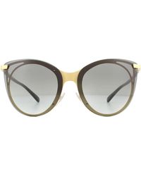 Ralph Lauren - Cat Eye Matte Gold Dark Havana Grey Gradient Sunglasses - Lyst