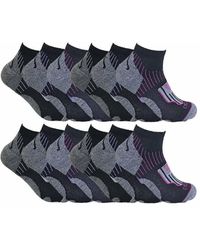 Sock Snob - 12 Pair Multipack Cycling Socks - Black Short Running Socks - Lyst