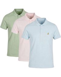 Brave Soul - 3 Pack Cotton Jersey Polo Shirts - Lyst