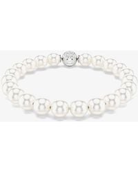 Swarovski - Matrix Rhodium Plated Crystal Pearl Bracelet 5747747 - Lyst