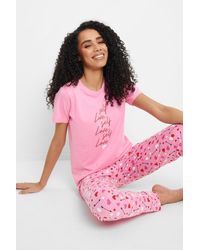Threadbare - 'kisses' Cotton Pyjama Set - Lyst