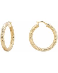LÁTELITA London - Twisted Creole Hoop Earrings Gold - Lyst