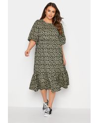 Yours - Tiered Midi Dress - Lyst