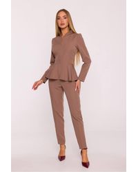 Love Lace - V-Neck Long Sleeve Jumpsuit With Pockets - Lyst