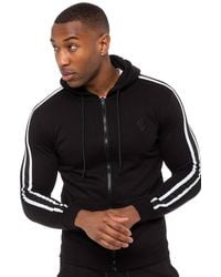Enzo - Zip Up Tape Hoodie - Lyst