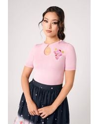 Hell Bunny - Snow Bear Care Bears Knitted Top With Embroidery - Lyst