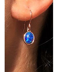Otis Jaxon London - Opal Sterling October Birthstone Drop Earrings - Lyst