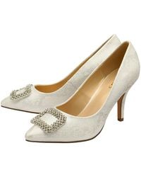 Lotus - Silver 'petunia' Court Shoes - Lyst