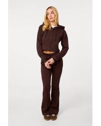 Pink Vanilla - Zip Up Cropped Hoodie - Lyst