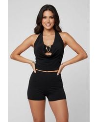 Stylewise - Halter Neck Crop Top & Shorts Co-Ord - Lyst