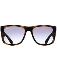 Ray-Ban - Rectangle Matte Havana Gradient Polarized Rb4165 Justin - Lyst