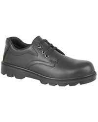 Grafters - Plain 3 Eye Shine Leather Safety Shoes - Lyst
