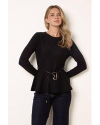 Blue Vanilla - Long Sleeve Round Neck Jumper - Lyst