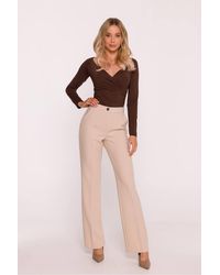 Love Lace - Office Viscose Tailored Trousers With Zip - Lyst