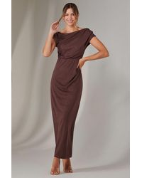 Jolie Moi - Asymmetrical Bodycon Midaxi Dress - Lyst