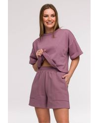 Love Lace - High Waist Casual Trapezoid Shorts With Pockets - Lyst
