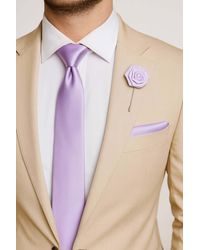 AJVANI - Formal Wedding Pocket Square + Bowtie + Flower Buttonhole Pin + Tie Set - Lyst