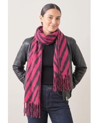 SARTA - Tiger Stripe Heavyweight Winter Scarf Animal Print Shawl - Lyst