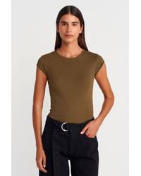 Dilvin - Slim Fit Cotton Crew Neck T-Shirt - Lyst
