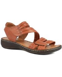 Pavers - Leather Comfort Sandals With Touch Fastening - Lyst