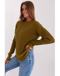 Love Lace - Variegated Texture Round Neck Long Sleeve Sweater Style 185718 - Lyst