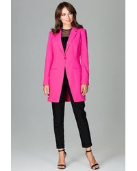 Love Lace - Long Sleeve Lined Button Front Jacket - Lyst