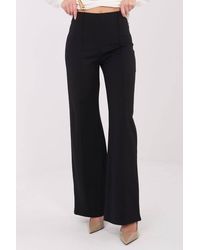 Love Lace - Smooth High Waist Wide Leg Trousers - Lyst