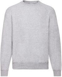 Fruit Of The Loom - Classic Heather Raglan Sweatshirt - Lyst