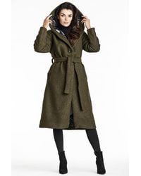 Love Lace - Autumn Collared Coat With Belt & Buttons - Lyst