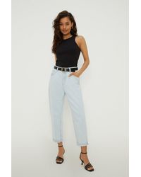 Dorothy Perkins - Petite Relaxed Mom Turn Up Jeans - Lyst