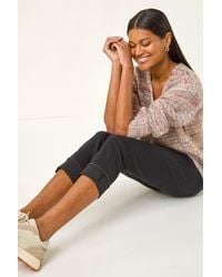 Roman - Slim Leg Turn Up Stretch Jeans - Lyst