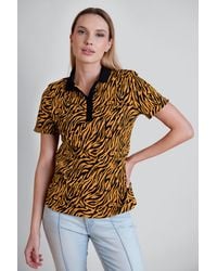 Enorsia - Animal Print Short Sleeve Polo - Lyst