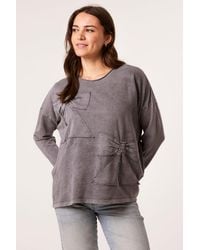 Blue Vanilla - Long Sleeve Slip On Round Neck Sweatshirt - Lyst